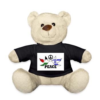 Peace for Free Palestine Israel - Teddy Bear - black - Front