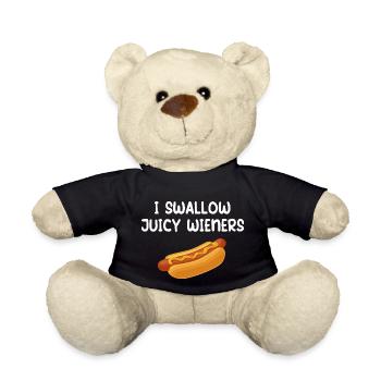Ich schlucke Saftige Wieners Sarkastische Familie Lustig - Teddy - Schwarz - Vorne