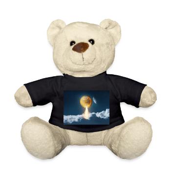 Le bitcoin s’envole vers la lune - Nounours - noir - Devant
