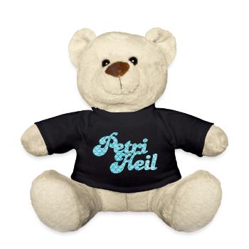 Petri Heil Angler passe-temps motif d’écailles de poisson - Nounours - noir - Devant