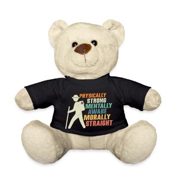 Scout Strength: Physical, Mental, Moral Tee - Teddy Bear - black - Front