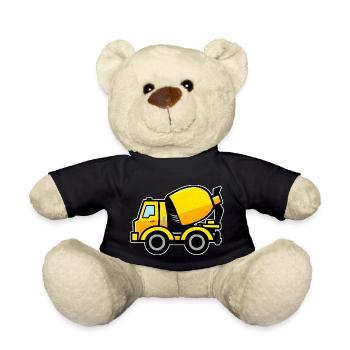 Gelber Betonmischer - Teddy - Schwarz - Vorne