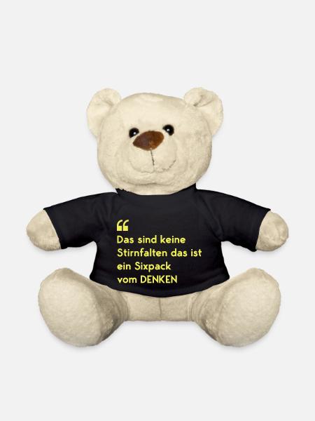 witzige lustige sprüche sicpack falten - Teddy - Schwarz