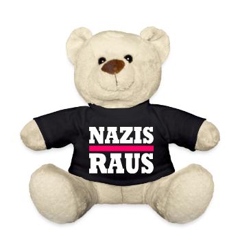 Nazis raus - Teddy - Schwarz - Vorne