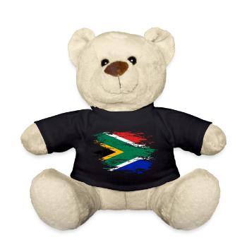 Drapeau de l’Afrique du Sud utilisé - Nounours - noir - Devant