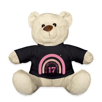 17e anniversaire rainbow rose - Nounours - noir - Devant