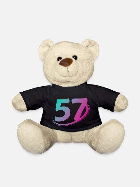Nummer 57 mehrfarbig - Teddy - Schwarz