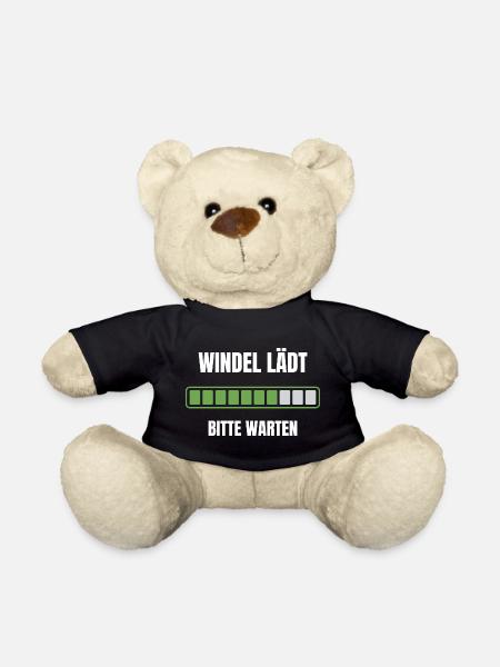 WINDEL LÄDT, bitte warten - Teddy - Schwarz