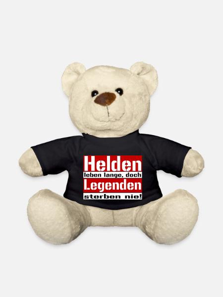 Heroes live long legends - Teddy Bear - black