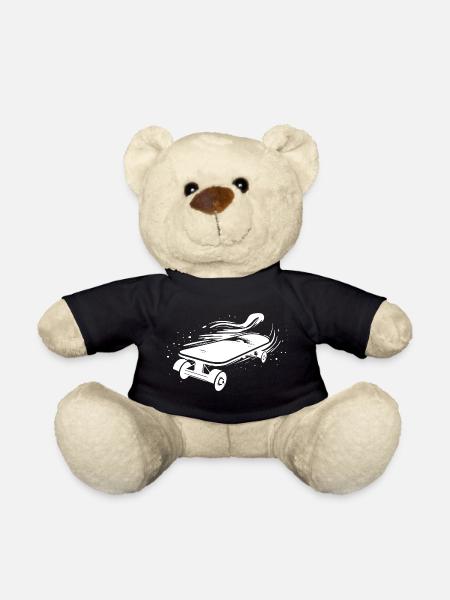 Skateboard Sketch - Teddy Bear - black