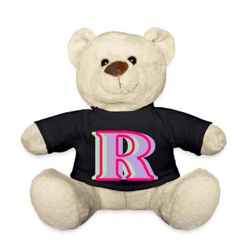 Mehrfarbiger Buchstabe r - Teddy - Schwarz - Vorne
