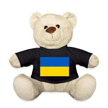 Ukraine - Teddy Bear - black - Front