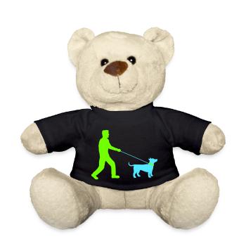 Chien Homme Marche Marche Laisse Maître - Nounours - noir - Devant