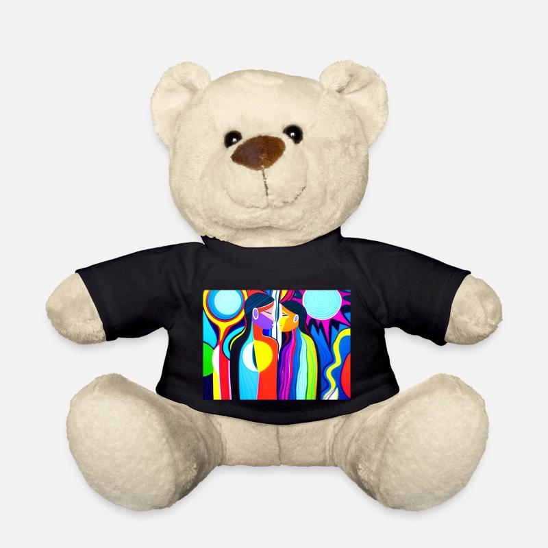 Kulturelle Vielfalt abstrakt - Teddy - Schwarz