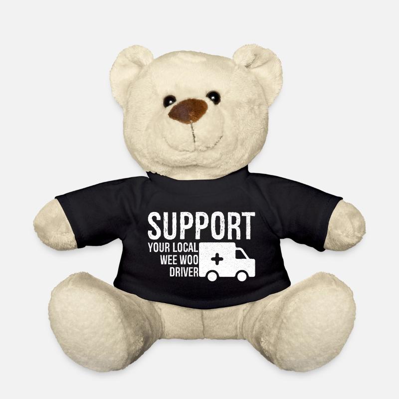 support your local wee woo driver - Teddy Bear - black