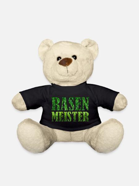 Rasenmeister Rasen mähen Garten Platzwart Fußball - Teddy - Schwarz
