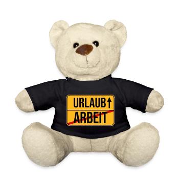 Urlaub Arbeit Wegweiser Design - Teddy - Schwarz - Vorne