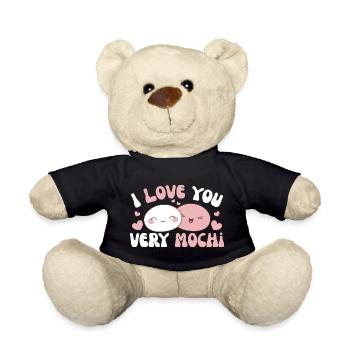 I love you very mochi kawaii reiskuchen mochi - Teddy - Schwarz - Vorne