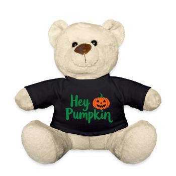 Hey Pumpkin Halloween-Spruch - Teddy - Schwarz - Vorne