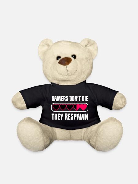 Gamer Herz Botschaft - Teddy - Schwarz