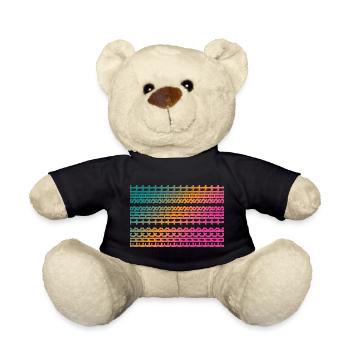 FUCK THIS SHIT - Sarcasm, Funny Message - Teddy Bear - black - Front