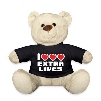 Extreme Pixel Heart - Teddy Bear - black - Front