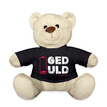 Patience – not my core competence Statement - Teddy Bear - black - Front
