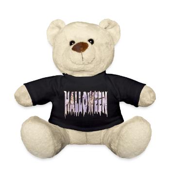 Icy Halloween Lettrage Squelette Gothique - Nounours - noir - Devant