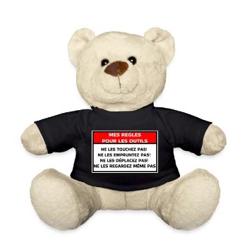 Meine Regeln für Tools - Teddy - Schwarz - Vorne