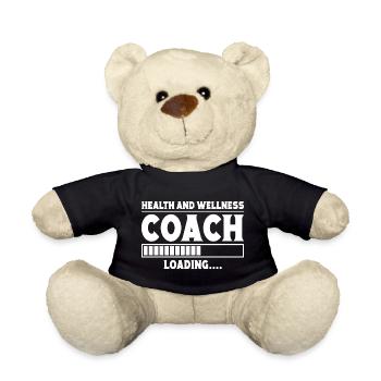 Powerlifting Bodybuilder Wellness Coach Loading - Teddy Bear - black - Front