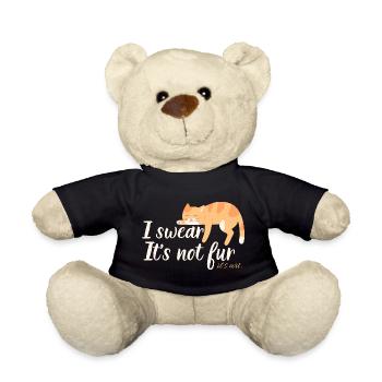 It's not fur, it's art – a funny red cat - Teddy Bear - black - Front