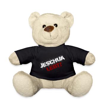Jeschua lebt weiß-rot - Teddy - Schwarz - Vorne