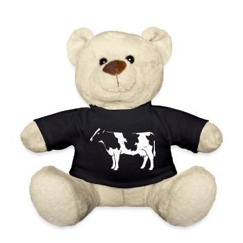 Kuh Rind Bauernhof Landwirt Tierschutz Vektor - Teddy - Schwarz - Vorne