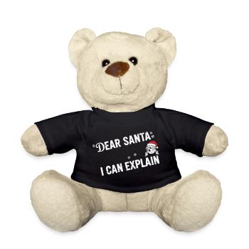 Cher Père Noël, je peux t’expliquer. - Nounours - noir - Devant