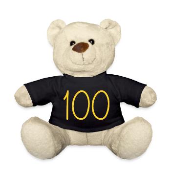 100 - Teddy Bear - black - Front