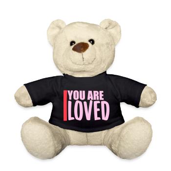 You Are Loved No Matter How You Feel Compassion - Teddy Bear - black - Front