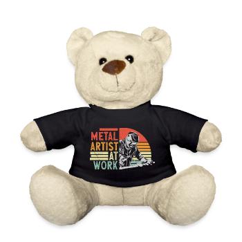 Metal Artist At Work - Teddy Bear - black - Front