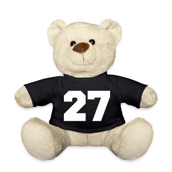 Number 27 - Teddy Bear - black - Front