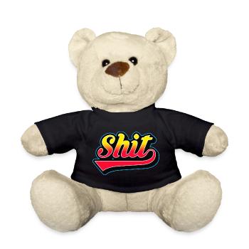 Shit Retro Wordmark - Teddy Bear - black - Front