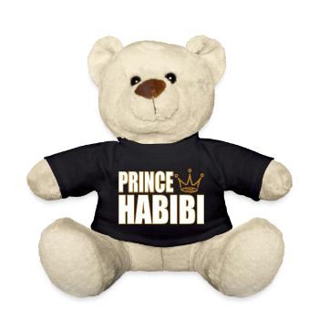 Prince Habibi – Royal Arabic Love Statement Design - Teddy Bear - black - Front
