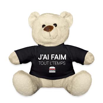 I'M HUNGRY. ALL THE TIME. | Humor - Teddy Bear - black - Front