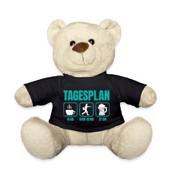 Postman DAILY SCHEDULE Delivering Packages Funny - Teddy Bear - black - Front