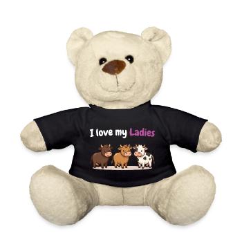 Farm Humor Shirt for Farmers - Teddy Bear - black - Front