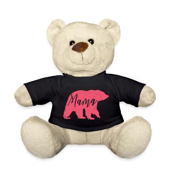 Mama Bear Pink – Cadeau doux pour la fête des mères - Nounours - noir - Devant