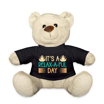 Yoga It ́s A Relax-a-ful Day Funny Yoga - Teddy Bear - black - Front
