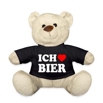 Ich liebe bier - Teddy - Schwarz - Vorne