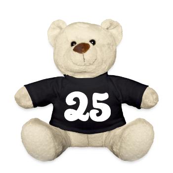 25. 25 YEARS. 25th ANNIVERSARY. 25 YEARS ANNIVERSARY. - Teddy Bear - black - Front