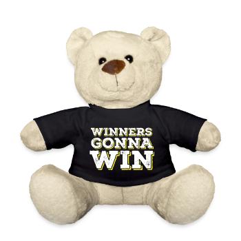 Winners Gonna Win - Teddy Bear - black - Front