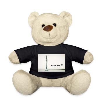 screw you - Teddy Bear - black - Front