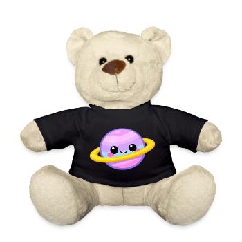 Planète Kawaii pastel avec sourire annelé - Nounours - noir - Devant